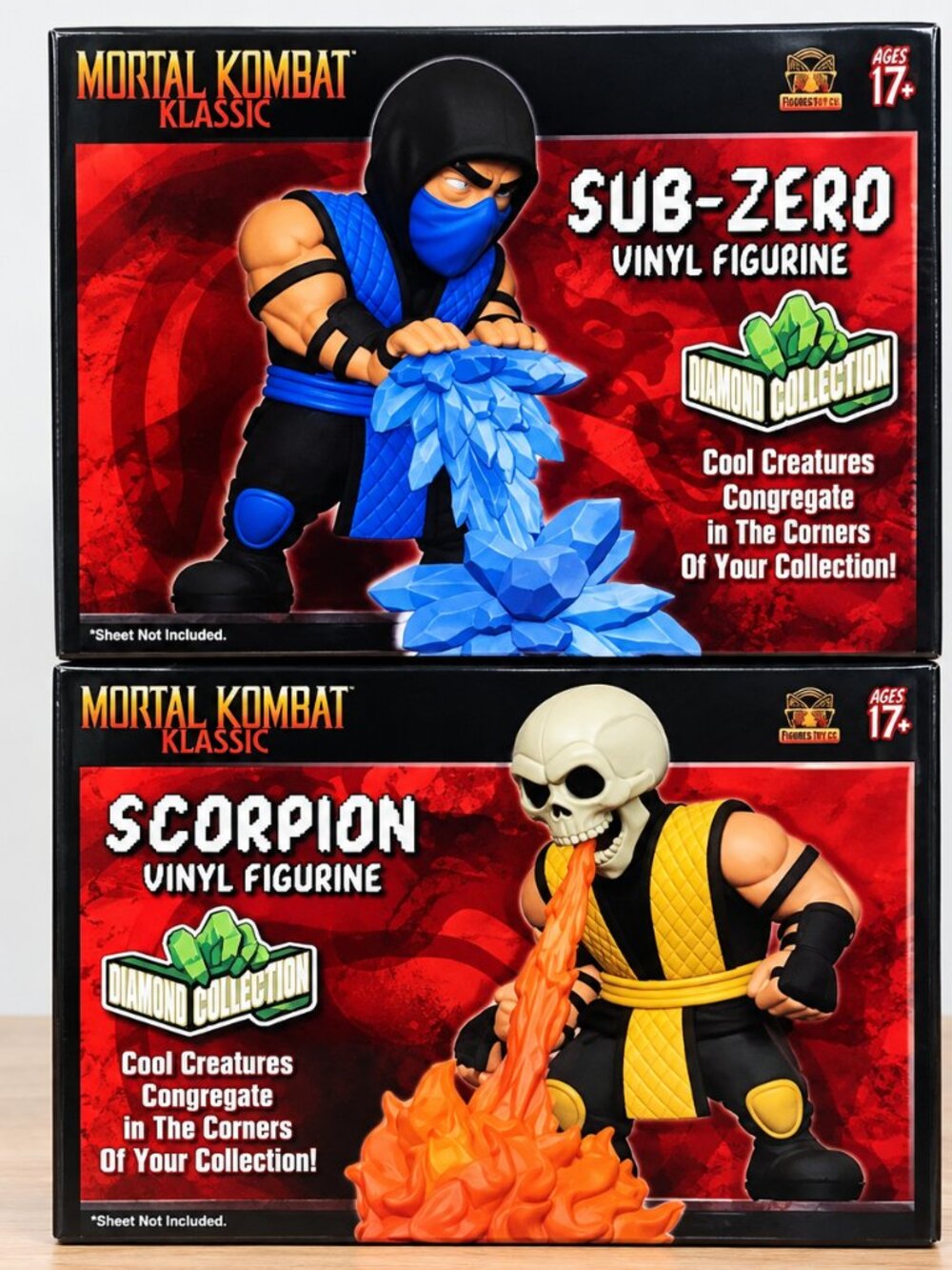 New Mortal Kombat Klassic Sub-Zero & Scorpion Vinyl Figurines Diamond Collection